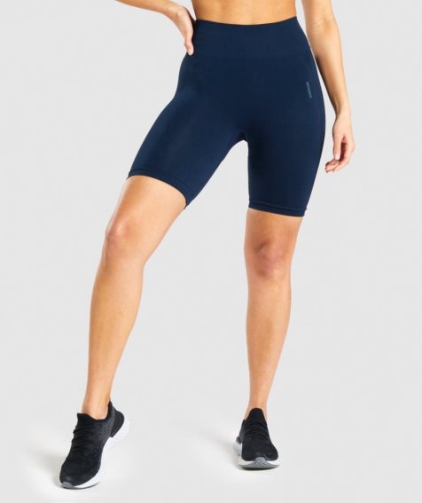 Women's Gymshark Flex Cycling Shorts Navy | CA 1A63ND